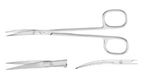 Жозеф ножиці з квадратною ручкою вигнуті 150 мм